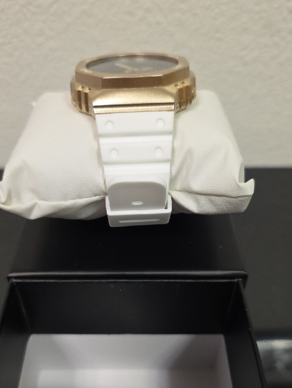 Activa Dual Time Gold Tone Analog Digital Watch White Band New - Picture 3 of 4